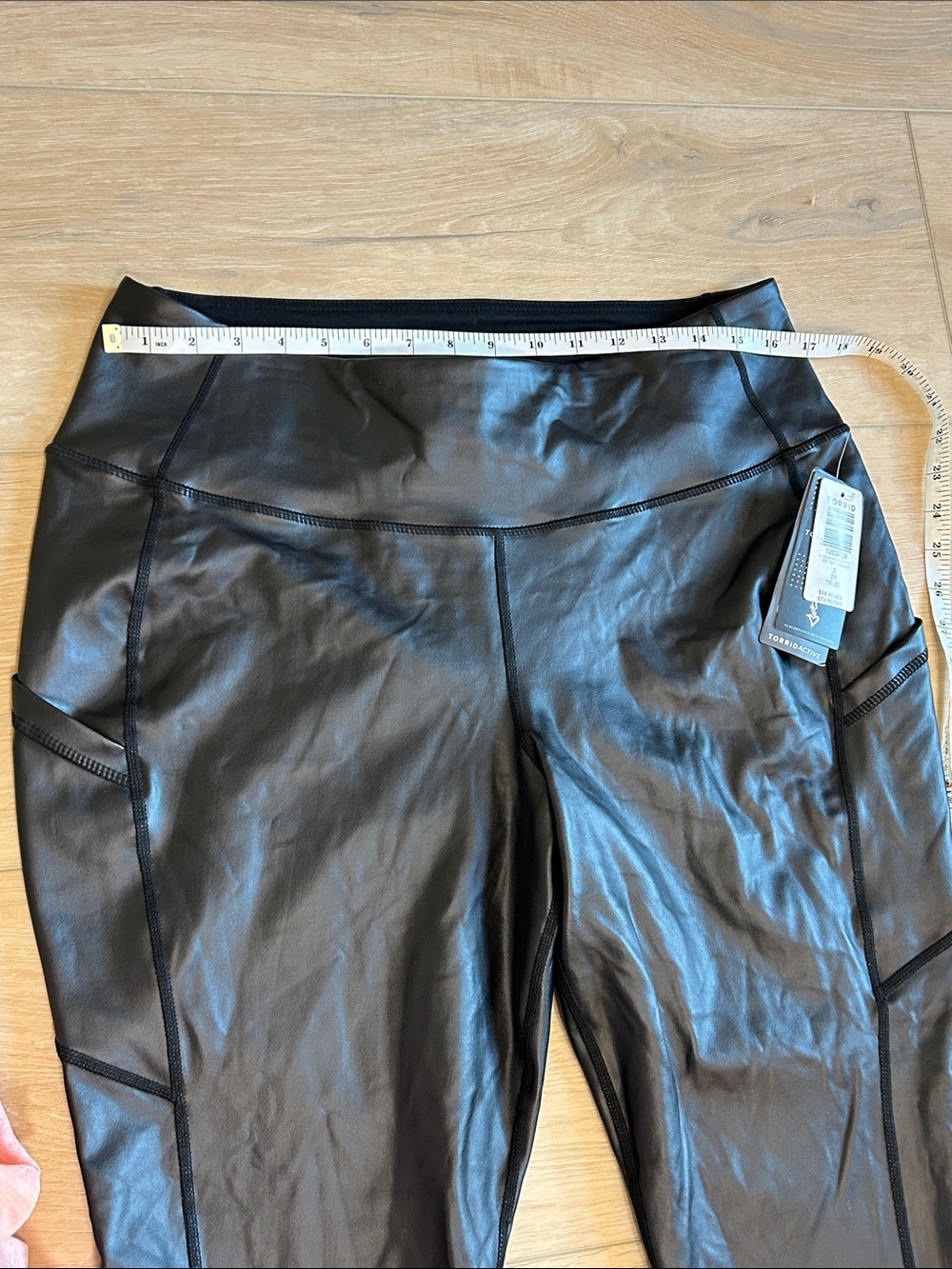 NWT Torrid Black Faux Leather Coated Active Leggings size 2X 18-20 - Picture 11 of 15